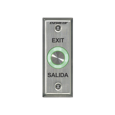 Botón de salida con aro iluminado color verde y rojo / IP65 / Buzzer / función toggle (enclavado) / Función temporizado / dos salidas de contacto NC/NO/ placa de acero inoxidable Botón de salida con aro iluminado color verde y rojo / IP65 / Buzzer / función toggle (enclavado) / Función temporizado / dos salidas de contacto NC/NO/ placa de acero inoxidable