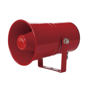 Sirena electrónica de montaje en pared con 5 sonidos de advertencia de máx. volumen 118 dB a 24 VCA