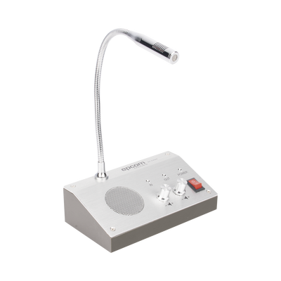 Sistema de Intercomunicación | Ideal para Ventanillas | Audio de voz de dos vías | 12V/1A 3W | Micrófono Interior + Micrófono Exterior