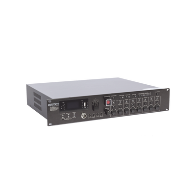 Controlador de Evacuación Por Voz | 500 W | 8 Zonas independientes | 4 entradas de audio y 2 entradas de micrófono