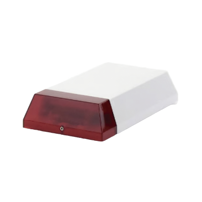 Sirena inalámbrica / Exterior o Interior / Alimentación a batería / Duración de 2 años*/ Con transmisor universal / Compatible con Honeywell, Pima, Crow, DSC, etc Sirena inalámbrica / Exterior o Interior / Alimentación a batería / Duración de 2 años*/ Con transmisor universal / Compatible con Honeywell, Pima, Crow, DSC, etc