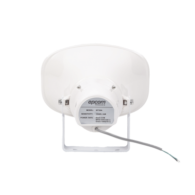 Altavoz para Exterior | Tipo Trompeta | 15-30W | 70/100V | IP66 | Material ABS | Bracket de Metal