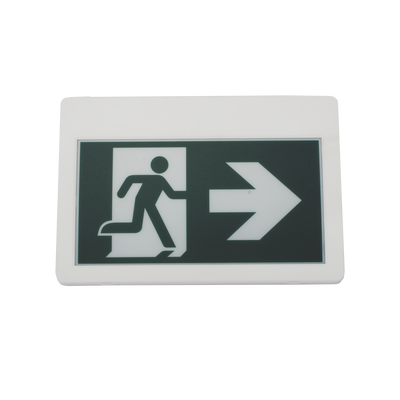 Letrero LED de Señalización de salida "Hombre Corriendo"/ Alto brillo / Uso en pared, lateral o techo / Batería de Respaldo Incluida con hasta 120 minutos de duracion