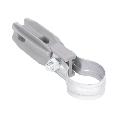 Aislador de paso o esquina de color GRIS con abrazadera incluida de 1 Pulgada para uso en poste cerco eléctrico Aislador de paso o esquina de color GRIS con abrazadera incluida de 1 Pulgada para uso en poste cerco eléctrico