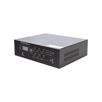 Mini Amplificador de Audio Mezclador | 120W RMS | Sistema 70/100V | MP3 | Tuner | Bluetooth | Musica ambiental y Voceo