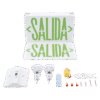 Letrero de Emergencia LED DUAL de SALIDA con Luz de Emergencia/Montaje Universal (pared, lateral o Techo)/Batería de Respaldo Incluida