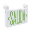 Letrero de Emergencia LED DUAL de SALIDA con Luz de Emergencia/Montaje Universal (pared, lateral o Techo)/Batería de Respaldo Incluida