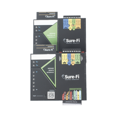 Convertidor de lectora para control de acceso (cableado a inalámbrico) / 1 Wiegand / 2 Relevadores / 2 Entradas / Atraviesa hasta 1.6 KM En Construcción o Material