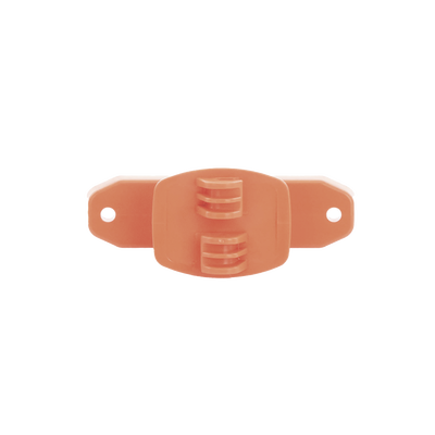 Aislador de Paso color Naranja reforzado para cercos eléctricos, resistente al clima extremoso