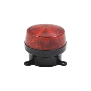 Mini estrobo color Rojo con montaje de pestaña. Mini estrobo color Rojo con montaje de pestaña.