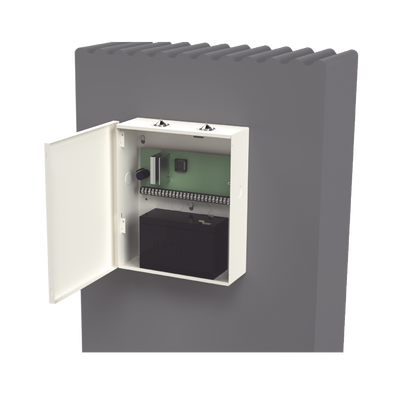 Gabinete para alarma de la familia CAPTAIN/XL2T, CFB-516, VISTA48 y batería PL712 (No incluida)