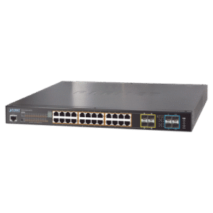 Switch administrable L2+ Stack de 24 puertos PoE+ 802.3at + 2 Puertos 10G SFP /440W Switch administrable L2+ Stack de 24 puertos PoE+ 802.3at + 2 Puertos 10G SFP /440W