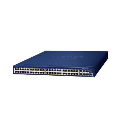 Switch Administrable Stacking Capa 3, 48 Puertos PoE Gigabit 802.3at, 6 Puertos SFP de 10 G, Incluye Fuente Redundante de 55 V cc Switch Administrable Stacking Capa 3, 48 Puertos PoE Gigabit 802.3at, 6 Puertos SFP de 10 G, Incluye Fuente Redundante de 55 V cc
