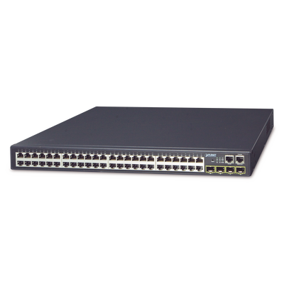 Switch Stack Administrable Capa 3 de 48 puertos 1Gbps + 4 puertos SFP 1Gbps Throughput 77 Mpps Switch Stack Administrable Capa 3 de 48 puertos 1Gbps + 4 puertos SFP 1Gbps Throughput 77 Mpps