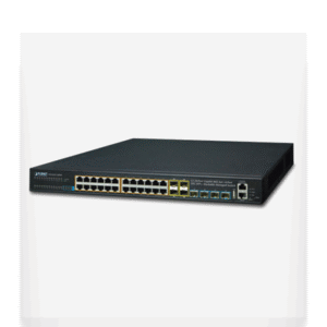 Switch Administrable L3 Stacking 10/100/1000T 24 puertos PoE802.3at, 4 puertos 10G SFP+ 370 W Switch Administrable L3 Stacking 10/100/1000T 24 puertos PoE802.3at, 4 puertos 10G SFP+ 370 W