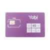 SIM Yobi para dispositivos móviles 3G/4G con recarga de 10GB cada mes durante 1 año de servicio (solo datos)