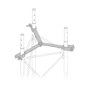 Brida para sujeción de retenida compatible con tramos STZ35, Galvanizado electrolítico.