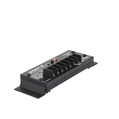 Controlador Solar para Iluminación de Luz Mercurial, Estaciones de Autobús y Señalamientos 20 A, 12 Vcc.