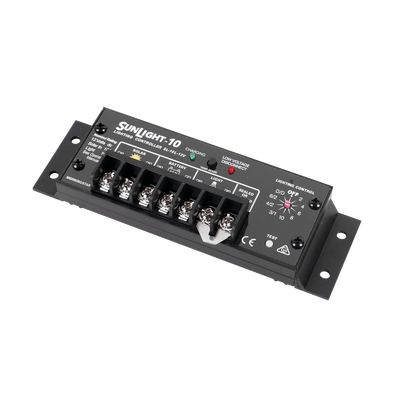 Controlador Solar para Iluminación de Luz Mercurial, Estaciones de Autobús y Señalamientos 20 A, 12 Vcc.