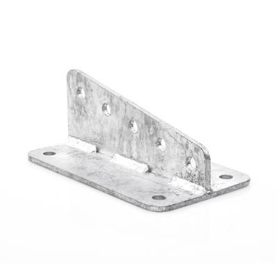 Ancla Aleta de 5 Orificios con 4 Puntos de Fijación. Uso en Fijación de mástiles. Galvanizado por Inmersión en Caliente.