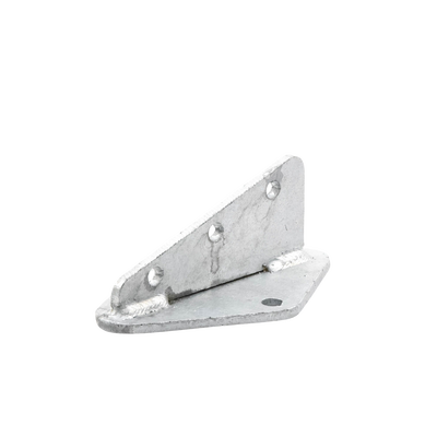 Ancla Aleta de 3 Orificios con 2 Puntos de Fijación. Uso en Fijación de mástiles. Galvanizado por Inmersión en Caliente.