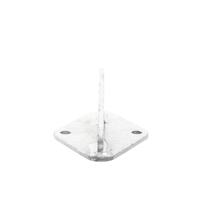 Ancla Aleta de 3 Orificios con 2 Puntos de Fijación. Uso en Fijación de mástiles. Galvanizado por Inmersión en Caliente.