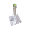 Base para Mástil Hasta 2" con Opresores, Base de 30 x 30 cm y Tubo de 50 cm Ced. 30. Galv. Inmersión.