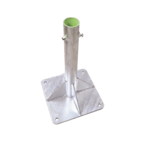 Base para Mástil Hasta 2" con Opresores, Base de 30 x 30 cm y Tubo de 50 cm Ced. 30. Galv. Inmersión. Base para Mástil Hasta 2" con Opresores, Base de 30 x 30 cm y Tubo de 50 cm Ced. 30. Galv. Inmersión.