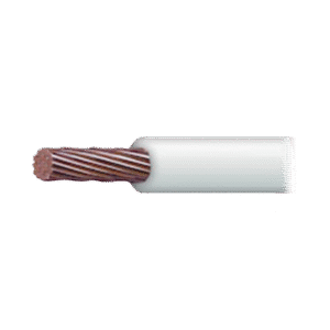 Cable Eléctrico 16 awg color blanco, Conductor de cobre suave cableado. Aislamiento de PVC, auto-extinguible.BOBINA de 100 MTS