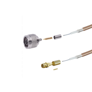 Jumper de 100 cm tipo RG-142/U con conectores N Macho y SMA Hembra Inverso (Hasta 8 GHz).