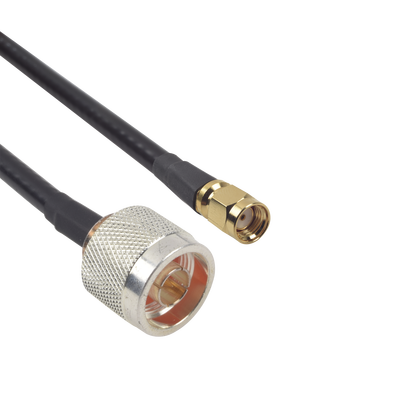 Jumper de 60cm con Cable LP240 y conectores N Macho y SMA Macho Inverso. Jumper de 60cm con Cable LP240 y conectores N Macho y SMA Macho Inverso.