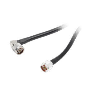Jumper con Cable LMR400 con Conectores N Macho / N Macho Angulo Recto, de 1.2 metros.