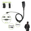 Micrófono audífono de 1 cable de fibra trenzada con sistema SNAP para radios Icom IC-F4003/4013/2000/4021/4031/4210/4230/IC-F14/3021/3013/3103/3003/1000/2000/S/T (con tornillos)