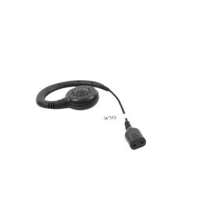 Auricular giratorio con gancho en forma de "G" con cable de fibra trenzada y conector SNAP. Requiere micrófono de solapa de 1 o 2 hilos de la Serie SNAP.