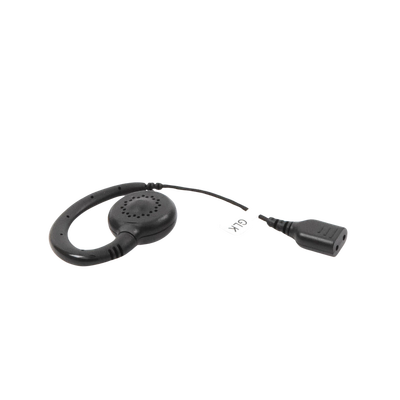 Auricular giratorio con gancho en forma de "G" con cable de fibra trenzada y conector SNAP. Requiere micrófono de solapa de 1 o 2 hilos de la Serie SNAP.