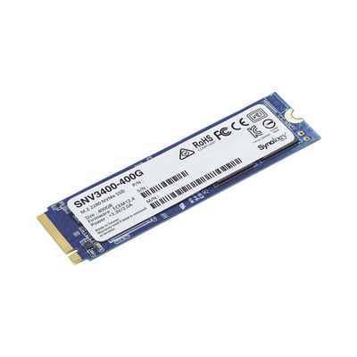 SSD 400GB NVMe M.2 2280, diseñada para Synology NAS con ranuras M.2 integradas SSD 400GB NVMe M.2 2280, diseñada para Synology NAS con ranuras M.2 integradas