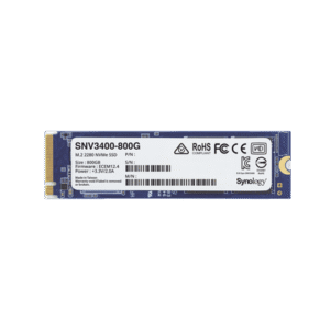 SSD 800GB NVMe M.2 2280, diseñada para Synology NAS con ranuras M.2 integradas
