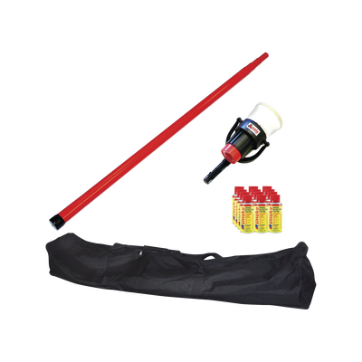Kit De Prueba De Detectores De Humo, Incluye Pértiga Telescópica SOLO-100 4.6m, Dispensador SOLO-330 4", 12 Latas De Humo M8 y Bolsa De Transporte SOLO-604