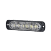 Luz Auxiliar de 12 LED, Ambar/Claro, SAE, Bisel Negro, Lente Transparente