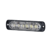 Luz Auxiliar de 12 LED, Rojo/Azul, SAE, Bisel Negro, Lente Transparente