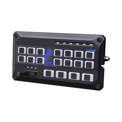 Sirena Vehicular de 200W de Potencia, Con Controlador de Panel Deslizante de 19 botones, indicador de flecha de tráfico de 6 LED, 12 Salidas Auxiliares Sirena Vehicular de 200W de Potencia, Con Controlador de Panel Deslizante de 19 botones, indicador de flecha de tráfico de 6 LED, 12 Salidas Auxiliares