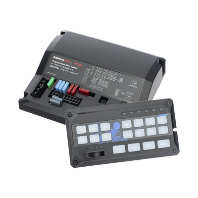 Sirena Vehicular de 200W de Potencia, Con Controlador de Panel Deslizante de 19 botones, indicador de flecha de tráfico de 6 LED, 12 Salidas Auxiliares Sirena Vehicular de 200W de Potencia, Con Controlador de Panel Deslizante de 19 botones, indicador de flecha de tráfico de 6 LED, 12 Salidas Auxiliares