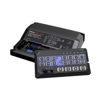 Sirena Vehicular de 200W de Potencia, Con Controlador de Panel Deslizante de 19 botones, indicador de flecha de tráfico de 6 LED, 12 Salidas Auxiliares Sirena Vehicular de 200W de Potencia, Con Controlador de Panel Deslizante de 19 botones, indicador de flecha de tráfico de 6 LED, 12 Salidas Auxiliares