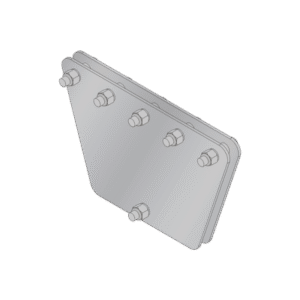 Placas igualadoras con tornillería y separadores, para 5 retenidas. Galvanizado en inmersión (30x30x50 cm). Placas igualadoras con tornillería y separadores, para 5 retenidas. Galvanizado en inmersión (30x30x50 cm).