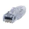 Plug RJ45 Cat6 de 3 Piezas, Para Cable UTP de Calibre 23-24 AWG, Chapado en Oro de 50 micras, Paquete de 100 piezas