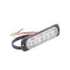 Luz Auxiliar de 6 LED, Ambar, Bisel Negro, Lente Transparente