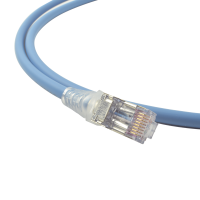Patch Cord "Skinny" Cat6A Blindado S/FTP, 5ft, Diámetro Reducido 28 AWG, Color Azul