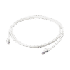 Patch Cord "Skinny" Cat6A Blindado S/FTP, 7ft, Diámetro Reducido 28 AWG, Color Blanco Patch Cord "Skinny" Cat6A Blindado S/FTP, 7ft, Diámetro Reducido 28 AWG, Color Blanco