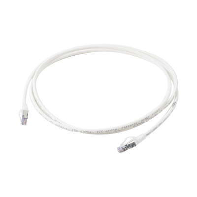 Patch Cord "Skinny" Cat6A Blindado S/FTP, 7ft, Diámetro Reducido 28 AWG, Color Blanco Patch Cord "Skinny" Cat6A Blindado S/FTP, 7ft, Diámetro Reducido 28 AWG, Color Blanco