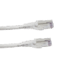 Patch Cord "Skinny" Cat6A Blindado S/FTP, 10ft, Diámetro Reducido 28 AWG, Color Blanco